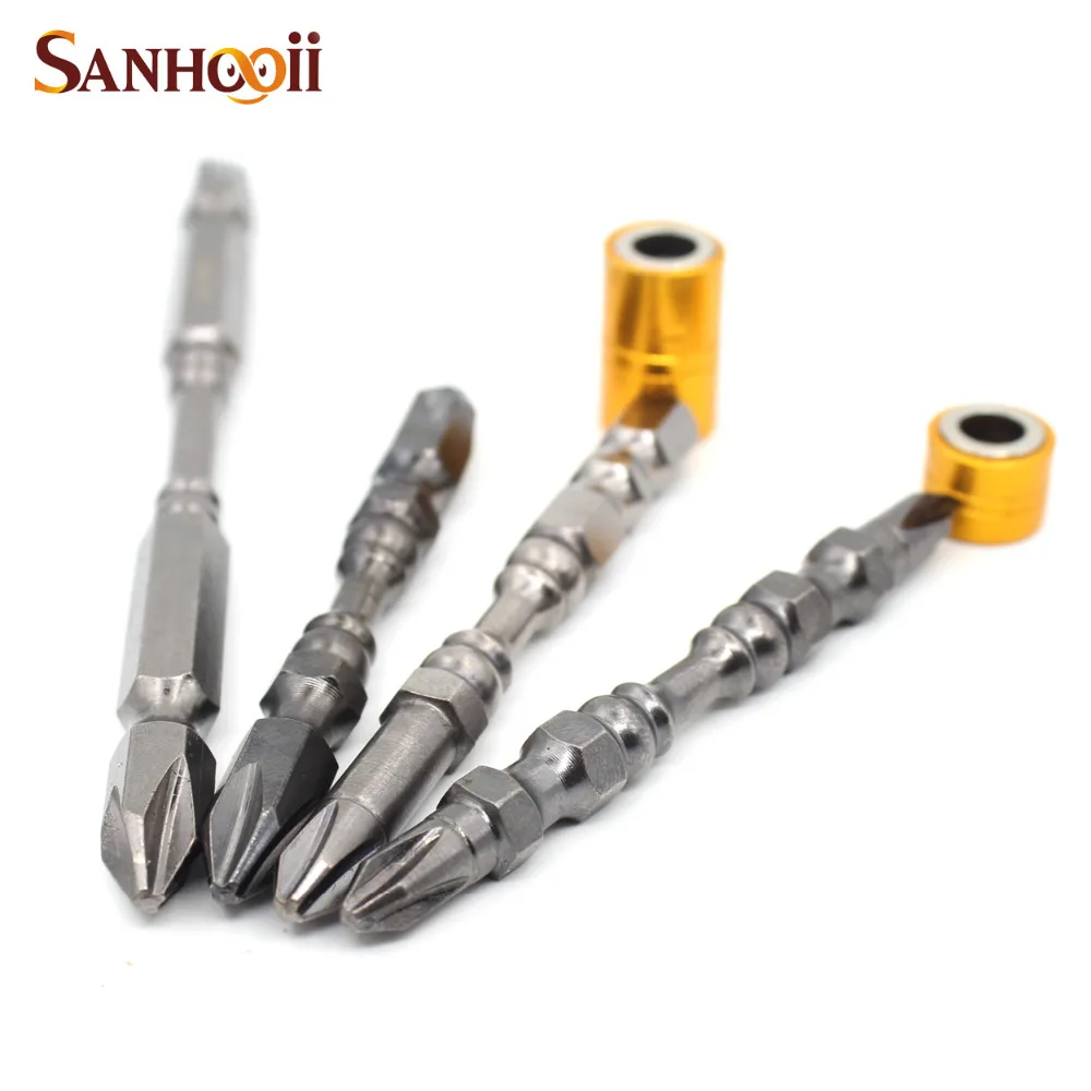 Электрическая отвертка SANHOOII 1 шт. D1 сталь PH2 1/4 дюйма сильная твердость магнитный