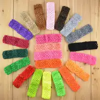 200 ピース/ロット 1.5 インチストレッチワッフル編み穴ヘッドバンド Diy の女の子のヘア弓アクセサリー 38 色の U ピック D02