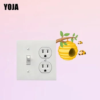 

YOJA Funny Bees Children Room Bedroom Personalized Decor Decals Switch Wall Sticker 12ss0243