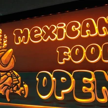 LB101-открытый мексиканский кактус еда Бар Кафе свет Знак Домашний Декор ремесла