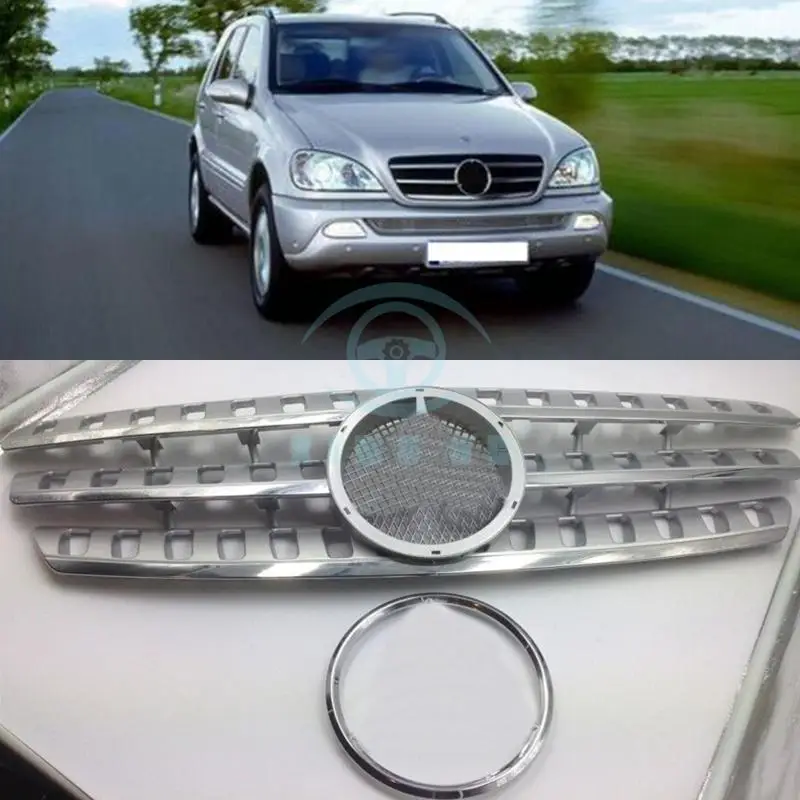 Chrome for Mercedes W163 ML320 M class 1998 2005 front grille mesh