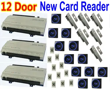 

12 Door Access Controller Panel Kit Full Package with 12 pcs of Drop Bolt Lock+Infrared No Touch button+Web Controller Board kit