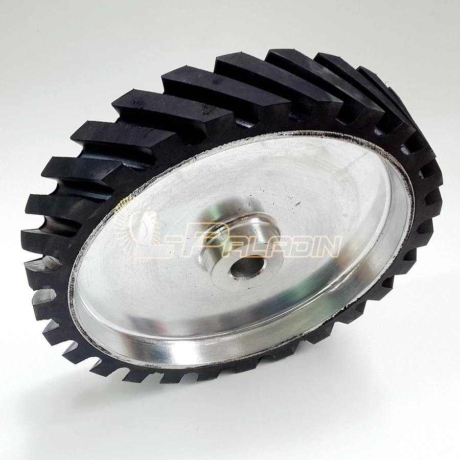 Buy 300*50mm Grooved Rubber Wheel Dynamically Balanced