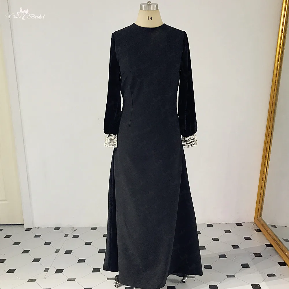 RSE889 black formal dress (2)