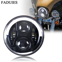 Daymaker FADUIES 7 polegadas Projetor LEVOU Farol Com luz de Circulação Diurna Para Harley Fat Boy FLSTF Switchback FLD Road King