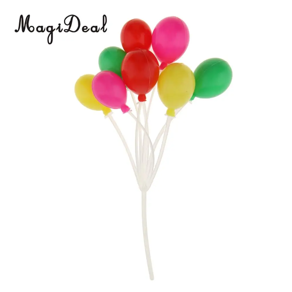MagiDeal 1/12 Scale Dollhouse Miniature Colorful Oval Shaped Balloons Home Baby Room Party Decor Children Toys