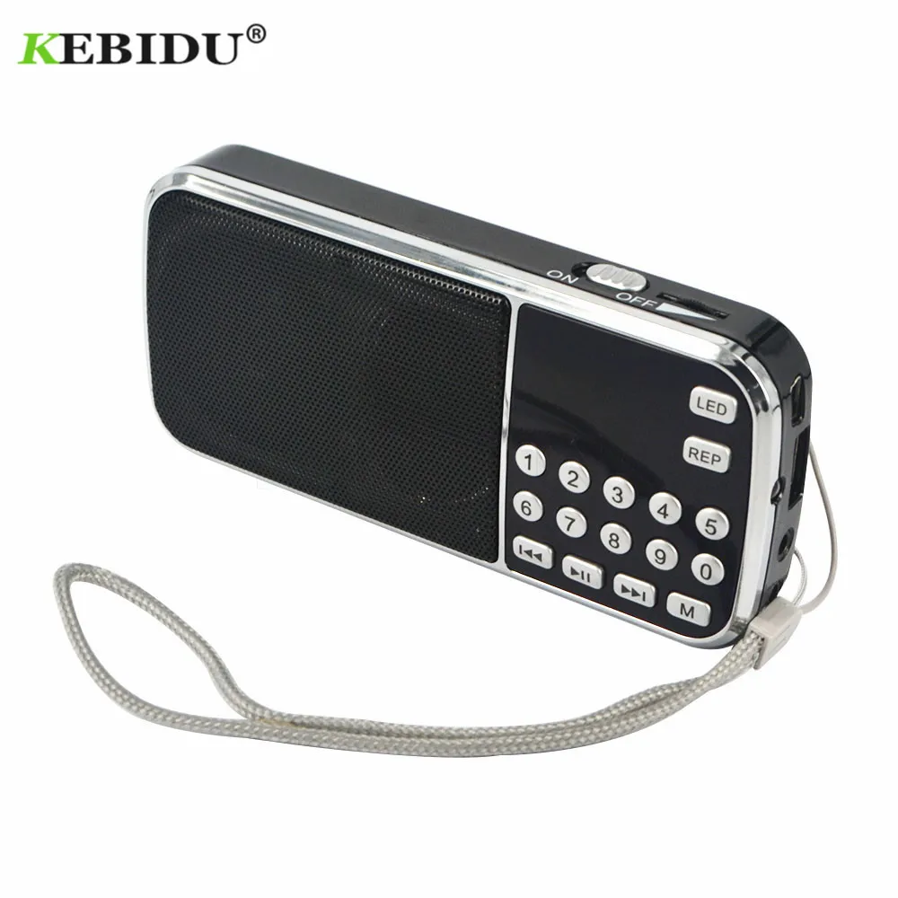 Kebidu портативный L-088 Micro SD TF fm-радио HIFI мини-динамик MP3 музыкальный плеер двойной