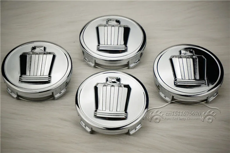 Freeshipping 4PCS 62MM 3D Silver Hood Emblem Badge Wheel Center Caps