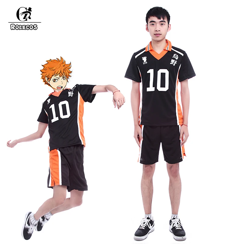 

ROLECOS Karasuno High School Volleyball Club Hinata Shyouyou Anime Haikyuu Cosplay Jerseys Sport Costume