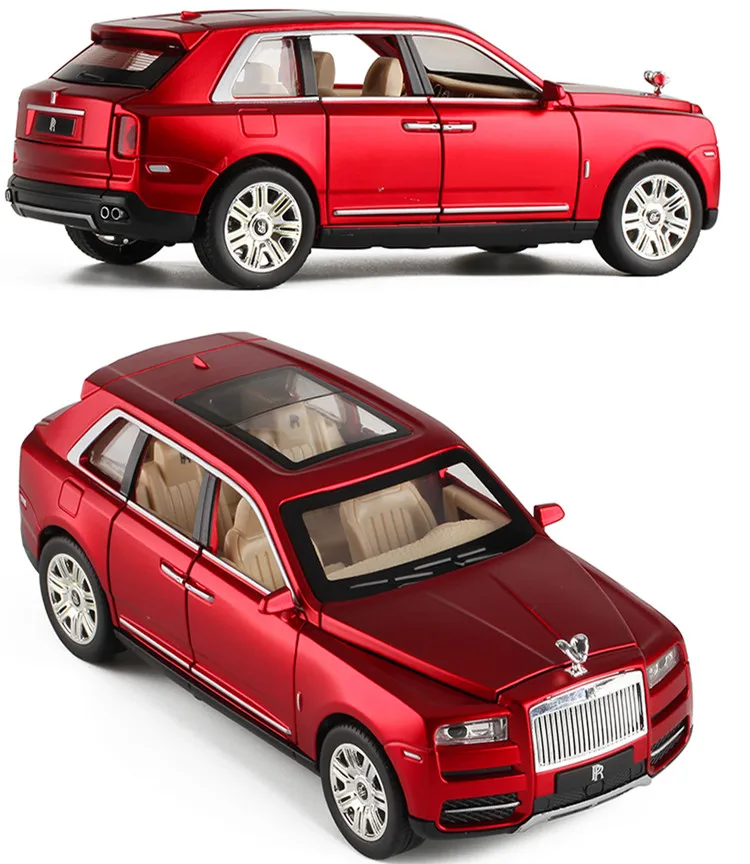 1:24 Масштаб Rolls Royce Cullinan литье под давлением игрушечные машинки горячие колеса металлическая модель автомобиля мини автомобильная дорога подарки на день рождения для детей - Цвет: metal red