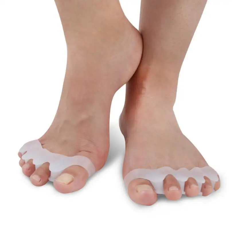Cuidados com os Pés Atacado Pares Lote Separador Toe Straightener Corrector Silicone Gel Espalhador 200 - 10 Instrumento cuidados c pés