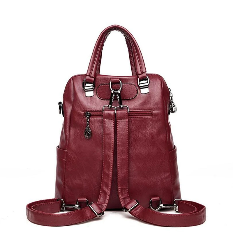 Nueva Mochila multifunción para mujer, bolso de hombro con borlas de cuero, bolso escolar femenino de gran capacidad, bolso de viaje para niñas, Mochila L8-125 Nueva Mochila multifunción para mujer, bolso de hombro con borlas de cuero, bolso escolar femenino de gran capacidad, bolso de viaje para niñas, Mochila L8-125