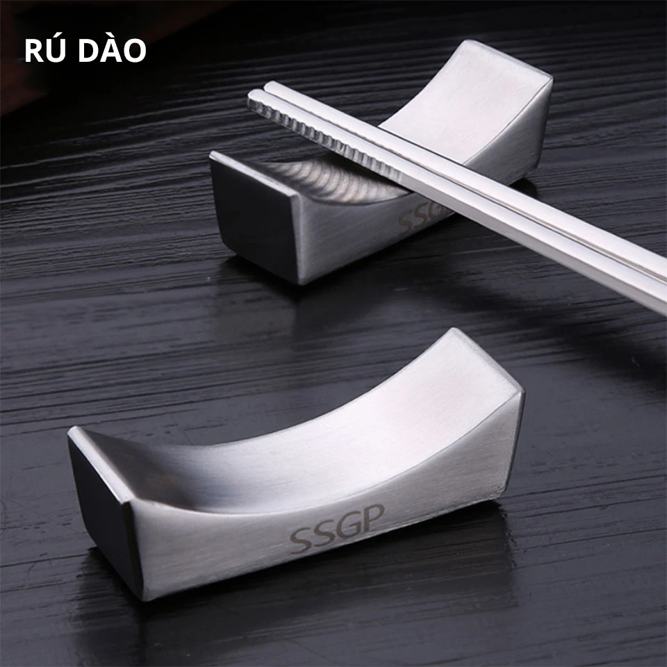 

Chinese Chopsticks Holder 304 Stainless Steel Japanese Korea Food Sticks Rest Stand Metal Reusable Knife Spoon Kitchen Tableware