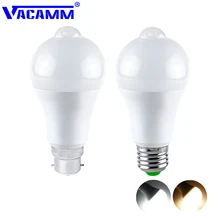 Vacamm светодиодный под кабинет со световым датчиком для Сенсор шкаф Индукционная настенная лампа E27 B22 12Вт 18Вт Лестницы прихожей с белый теплый белый 4 шт