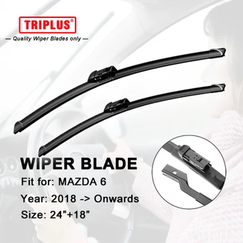 

Wiper Blade for MAZDA 6 Sedan/Wagon/Touring/Estate (2018-Onwards) 1set 24"+18", Aero Beam Windscreen Wiper Frameless Soft Blades