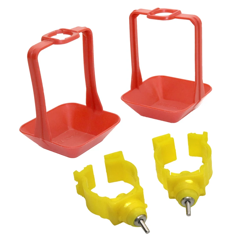 

5 Pcs Chicken Hanging Drinking Cup Red Chicken Equipment Bird Automatic Water Bowl Yellow Nipple Drinker