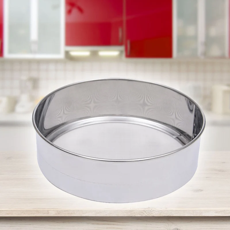 Kitchen Fine Mesh Flour Sifter Professional Round Stainless Steel Practical Flour Sieve Strainer Sifters Best For Kitchen Kitchen Fine Mesh Flour Sifter Professional Round Stainless Steel Practical Flour Sieve Strainer Sifters Best For Kitchen
