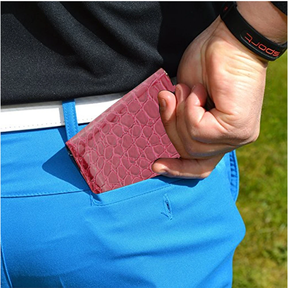 Scorecard с карандашом тисненная полиуретановая кожа для гольфа профессиональная тренировка змеиной кожи портативная прочная модная