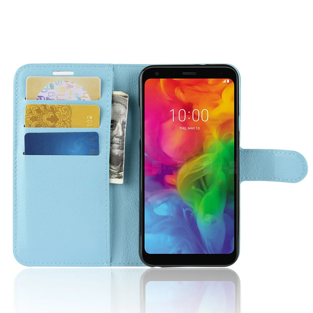 Чехлы для LG Q7 2018 чехол кожаный роскошный флип кошелек Q 7 Q610 телефона LM Q610EM LGQ7