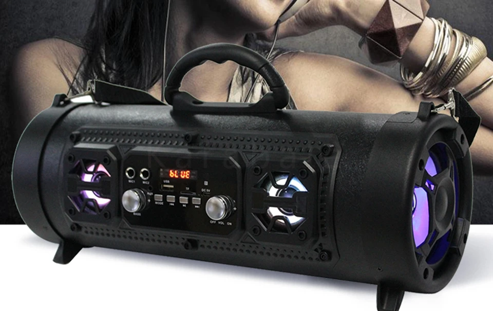 Hifi портативный Bluetooth динамик fm-радио Move KTV 3 звуковых блока беспроводной объемный звук сабвуфер 20 Вт открытый динамик с микрофоном
