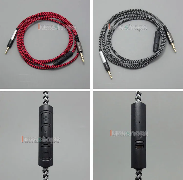 Hi OFC With Mic Remote Headphone Cable For Sennheiser HD595 HD598 HD558 HD518 Headset LN004963