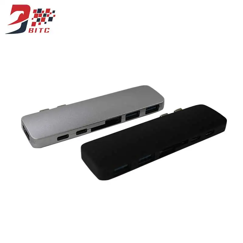 SZBITC USB C Hub to HDMI With 2 USB 3.0 SD/TF Card Reader Type-C Hub Charging Thunderbolt Data Transfer For Macbook Pro