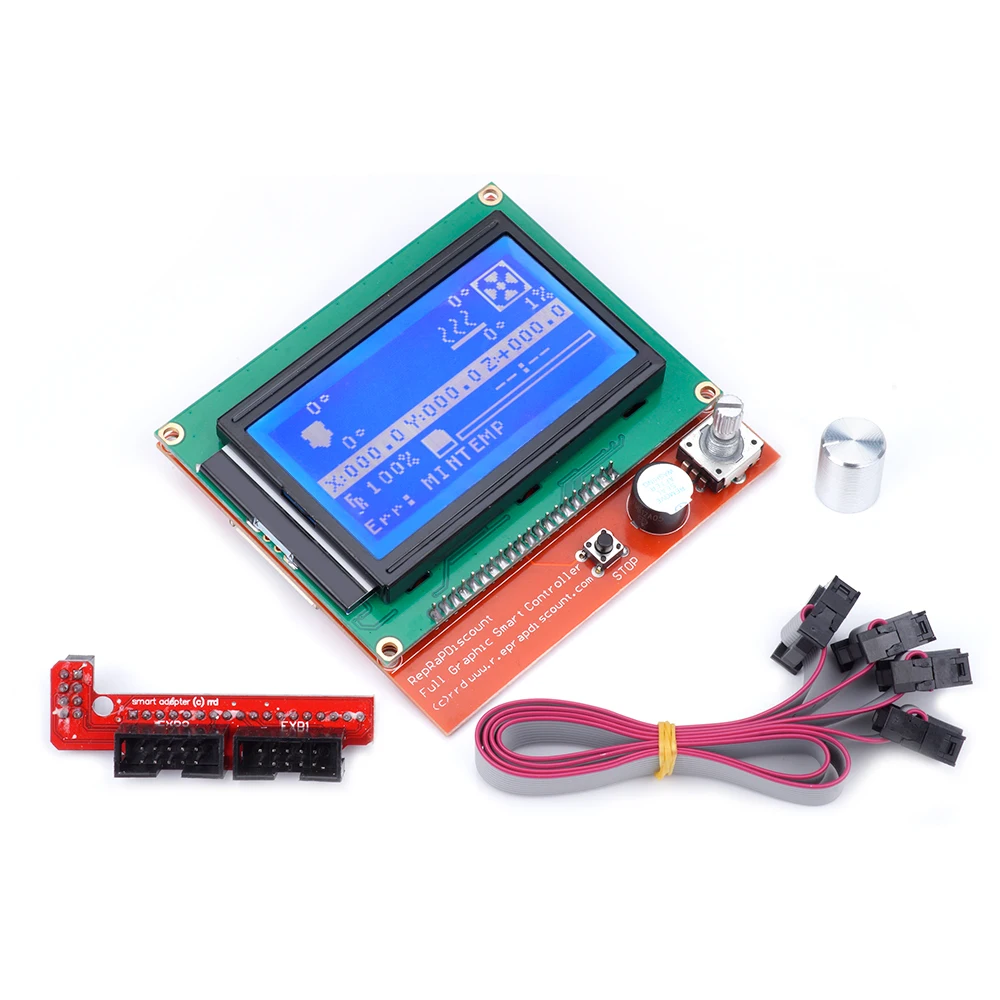 12864 lcd Ramps умные части RAMPS 1,4 контрольная панель lcd 12864 Дисплей Монитор синий экран модуль для Anet A6