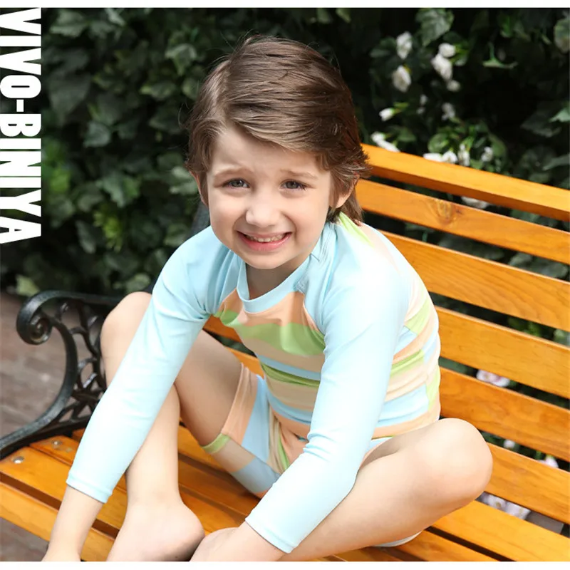 Buy Boys Girls Swimwear 2016 Summer Long Sleeve Two