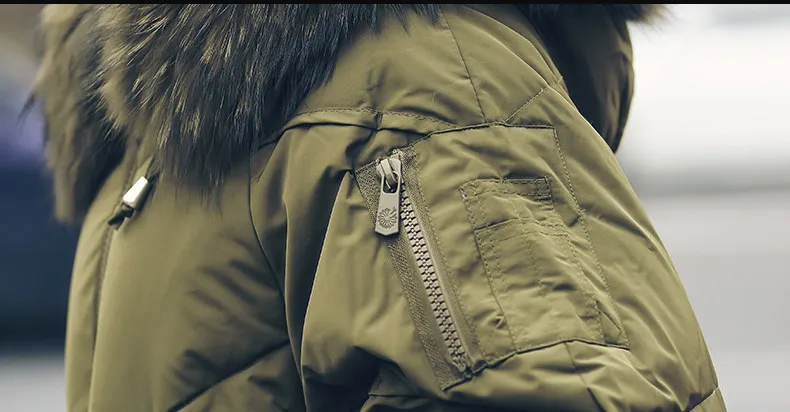 Women Winter Down Jacket Overknee Long Padded Parkas Hooded Real Fur Collar Loose Down Coats Korean Women 2018 Big Pockets AS016 (22)