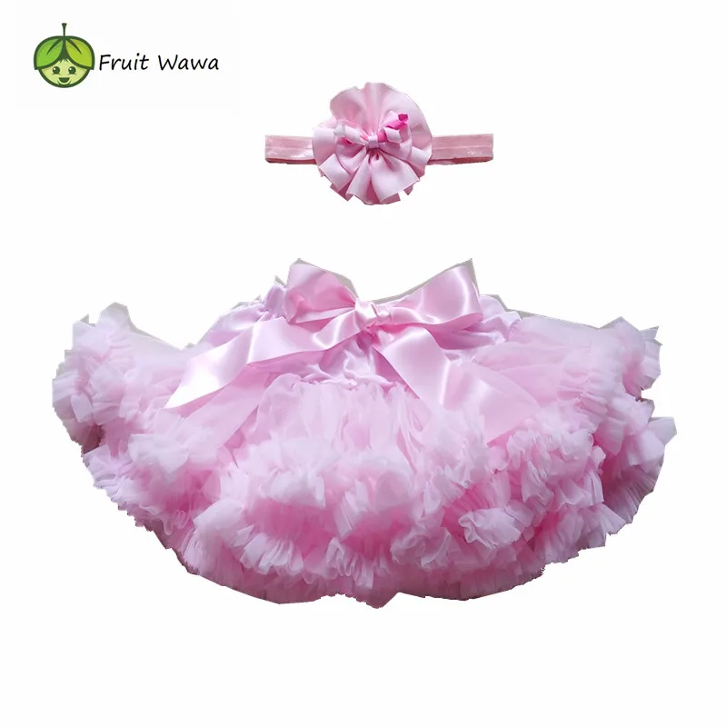 

Baby Soft Fluffy Petti Skirt With A Flower Headband 2 pcs set Baby Birthday skirt Baby Clothing Infant Wear