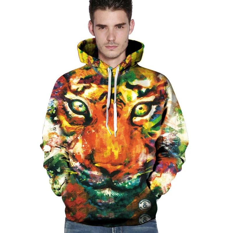 tiger print hoodies