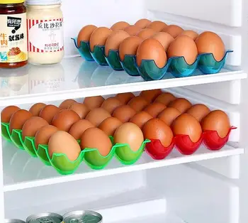 

3pcs/set Top Quality Portable Plastic Eggs Storage Box 15 grid egg organizer kitchen refrigerator crisper egg covered storage