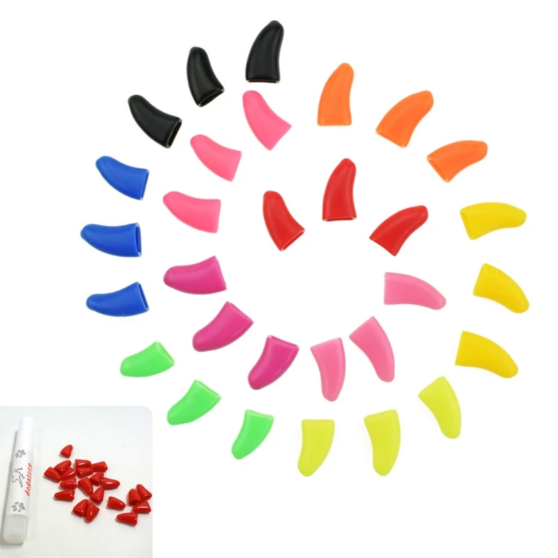 

Pet Cat Kitten Nail Soft Cover Up Cap Protector Paw Claw Grooming Scratch Free