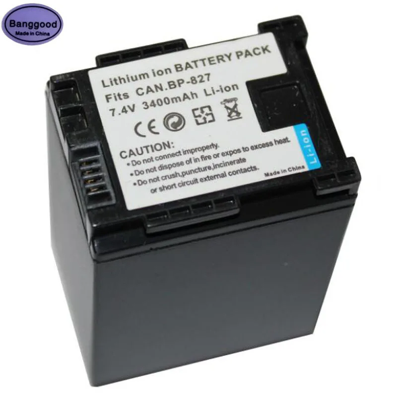 7 4 V 3400 мА/ч BP-827 BP827 Камера Батарея пакет для CANON HG31 XA10 HF20 HF10 HF100 HF100E HG20 HG21 HF11 HFS100 VIXIA |