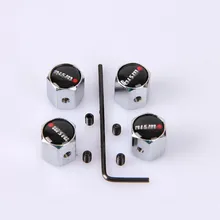 2015 Hot 4Pcs Anti Theft Car Wheel Tire Valve Stem Air Caps For NISMO silver free