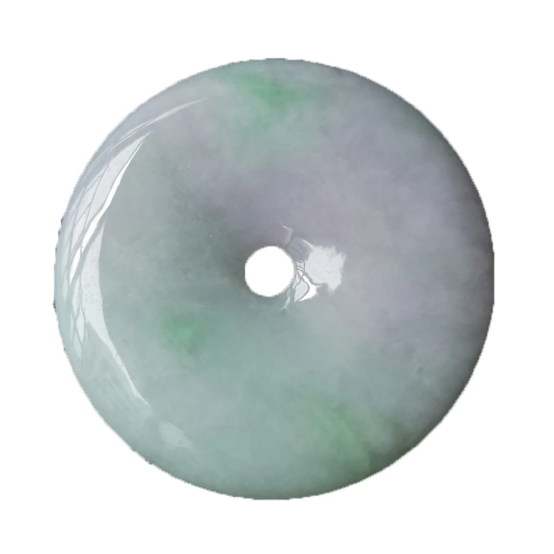 

TJP Natural grade A jadeite carved round PINANKOU Sweater pendants jade with certificate together