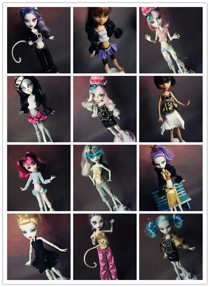 Новинка 15 шт. = одежда + обувь для кукол Monster High партия повседневный костюм