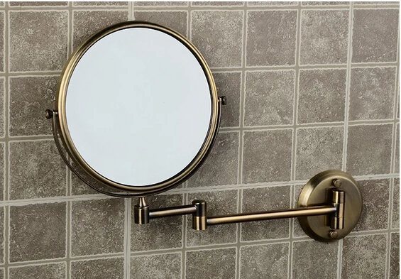 Горячее предложение для ванной комнаты антибронзовый Настенный 8 дюймов Латунь 3X/1X зеркало для ванной складное зеркало для макияжа косметическое зеркало леди подарок