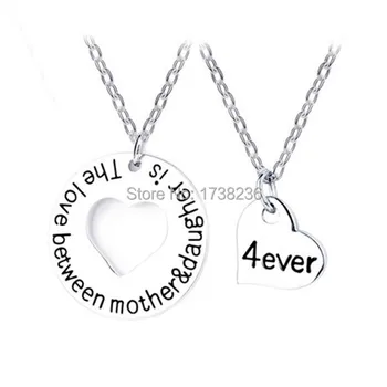

The Love Between Mother & Daughter 4 Ever Mother And Daughter Necklaces Sets Mother's Day Mom Birthday Necklace
