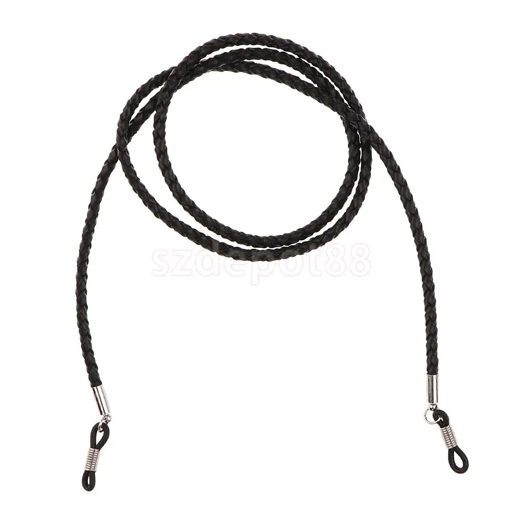 PU Leather Braid Sports Eyeglass Spectacles Glasses Chain Sunglasses Holder Neck Cord Strap Lanyard String Rope Retainer