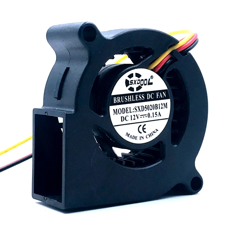 

SXDOOL new 5020 Blower DC 12V 0.15A Centrifugal Turbine Fan 50mm 3 Pin Cooling Cooler 5100RPM dual ball bearing