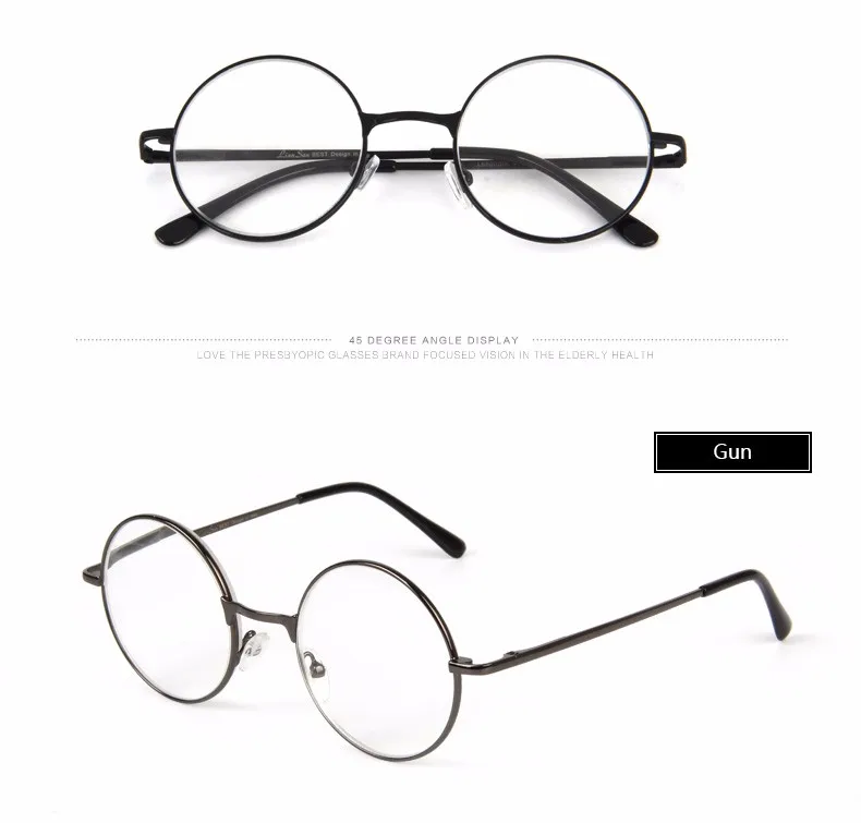 LianSan винтажные модные нержавеющие очки для чтения, женские мужские брендовые дизайнерские очки для дальнозоркости, пресбиопии, круглые очки L6800