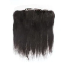 Free Shipping Lace Frontal Brazillian Virgin Hair Straight 13″*4″ Swiss Lace Baby Hair No Shedding