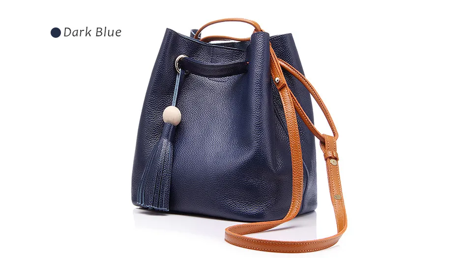 REALER сумка-мешок на шнурке женская сумка из натуральной кожи женская сумка через плечо с кисточкой женская сумка-тоут