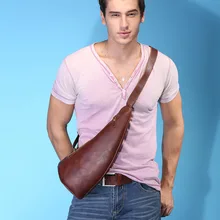 Мужская сумка из натуральной кожи crazy horse, Мужская нагрудная сумка из натуральной кожи, винтажная сумка для чайника, сумка на плечо из воловьей кожи, сумка-мессенджер