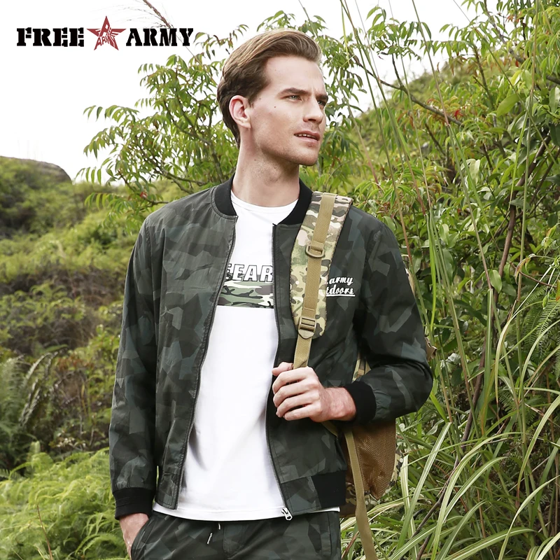 Buy Free Army Jackets Men Blue Camouflage Man Jacket