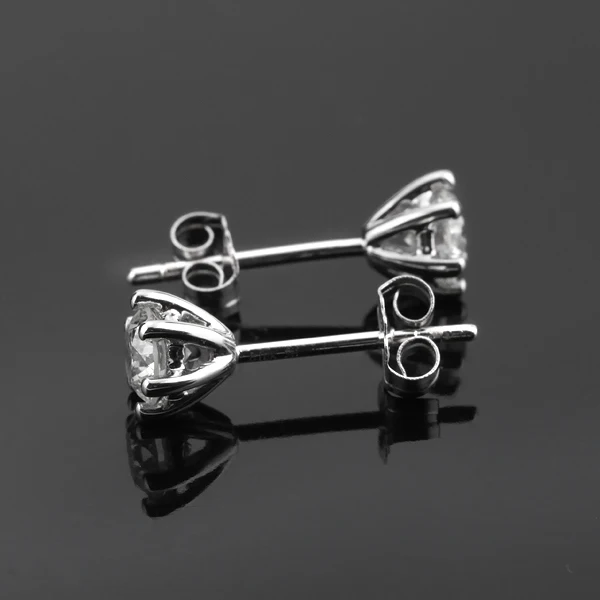 Серьги гвоздики женские из белого золота с бриллиантами|earrings for|earrings for womenearrings free