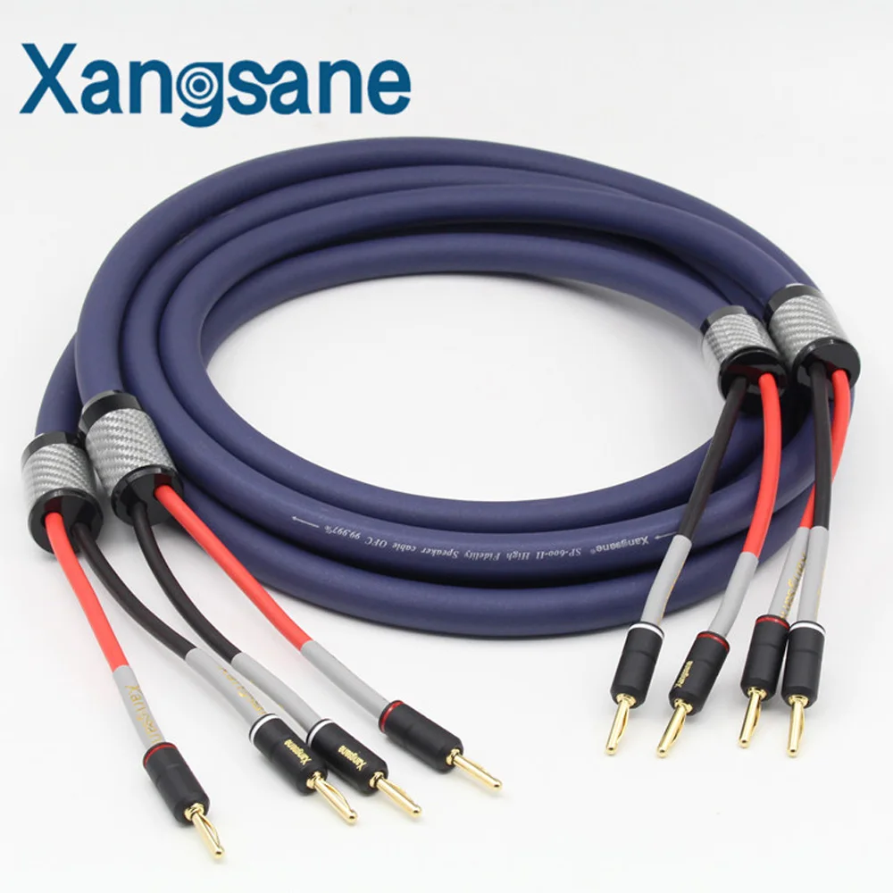 XangSang Audiophile OFC Speaker Cable 2.5m + red copper gold plated