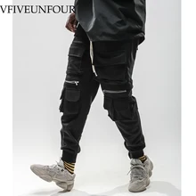 VFIVEUNFOUR 2019 New Arrivals Zipper Multi Pockets Harem Joggers Cargo Pants Sweatpants Streetwear Mens Harajuku Trousers VFIVEUNFOUR 2019 New Arrivals Zipper Multi Pockets Harem Joggers Cargo Pants Sweatpants Streetwear Mens Harajuku Trousers