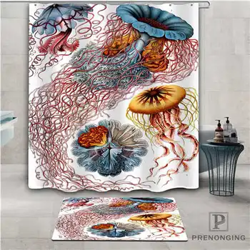 

Custom Haeckel Acephala (1) Waterproof Shower Curtain Doormat Home Bath Bathroom Polyester Fabric Multi Sizes#2019-01-12-283
